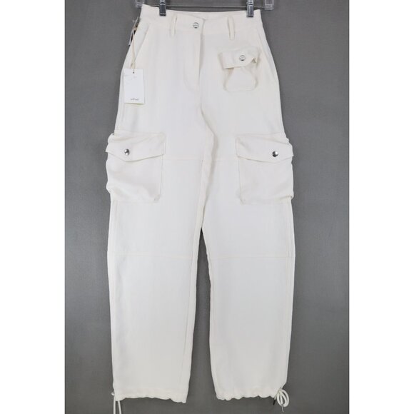 Wilfred Pants - Wilfred Aritzia Womens High Waist Straight Leg‎ Cargo Pants Beige Sz 00 Project